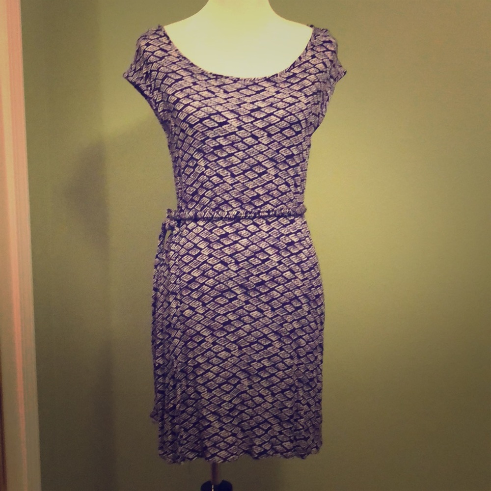 Stitch fix Ezra blue and white ikat dress